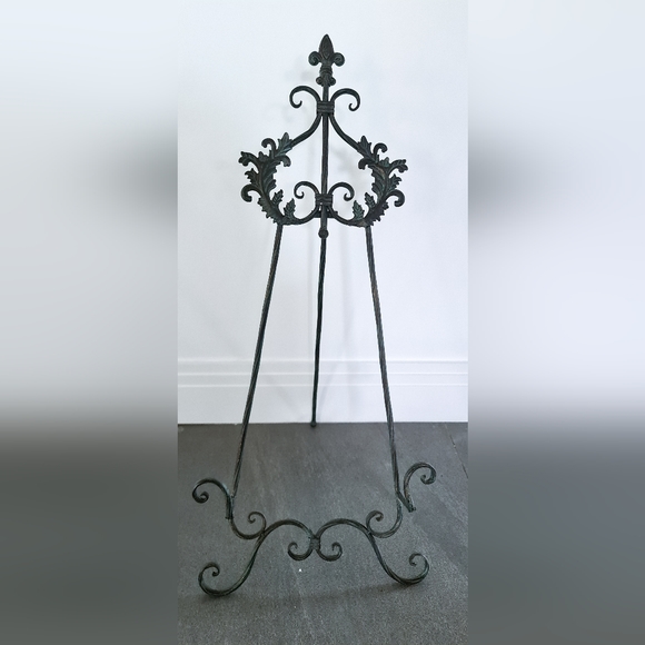 Very Tall French Metal Recipe Holder Cookbook Book Stand Holder Decor - Picture 2 of 4